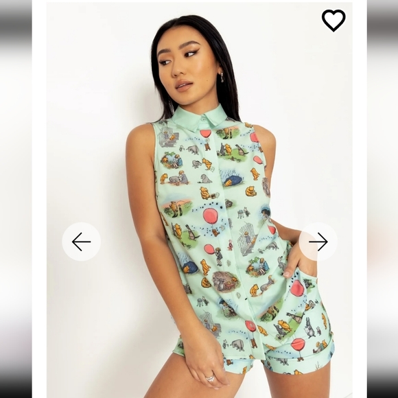 Winnie the Pooh button up business top - Picture 2 of 6